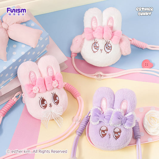 NEW! Esther Bunny Daily Outings Series Plush Phone Clip: Cream Bunny / Ribbon Bunny / Lavender Bunny