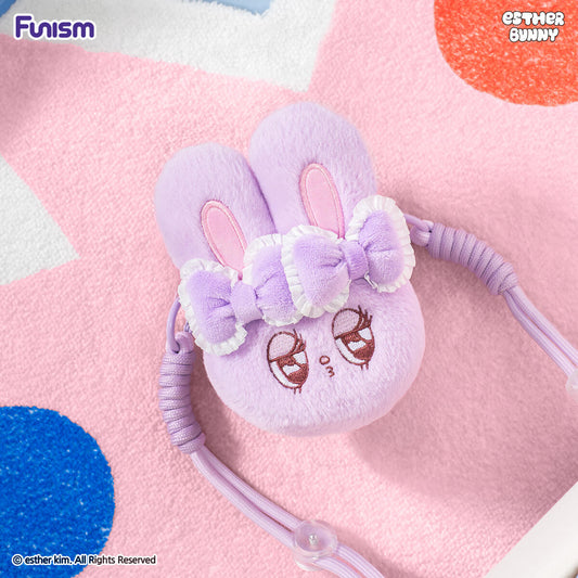 NEW! Esther Bunny Daily Outings Series Plush Phone Clip: Cream Bunny / Ribbon Bunny / Lavender Bunny