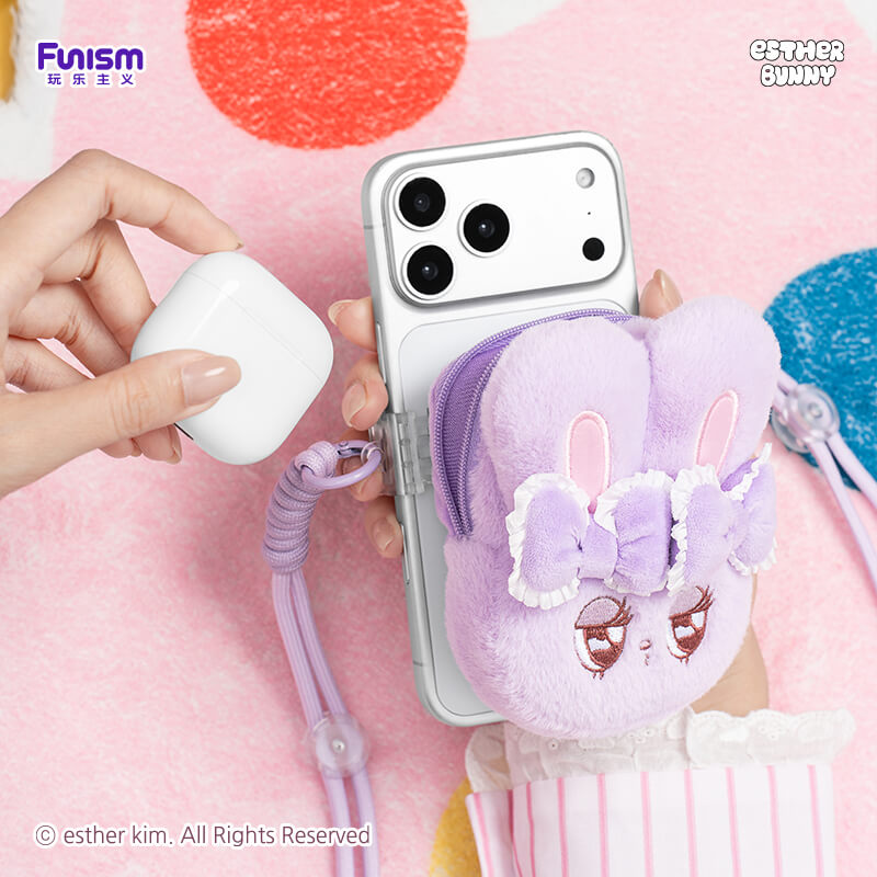 iPhoneアクセサリー Esther Bunny On Phone Phone Case NEW! Esther Bunny Daily Outings Series Plush Phone Clip: Cream